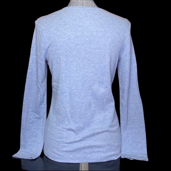 New with tag croft & barrow long sleeve tee SZ small NWT shirt with rhinestone - Picture 4 of 4